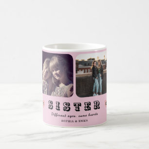 Schwester-Fotocollage – Unterschiedliche Altersstu Kaffeetasse