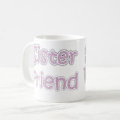 Schwester-Freund Kaffeetasse (Vorderseite Links)