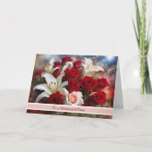 Schwester Frohen Valentinstag mit schönem Blumenst Karte (Vorderseite)