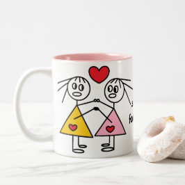 Schwester-für immer entzückende zweifarbige tasse