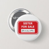 Schwester für Verkauf Button (Vorne & Hinten)