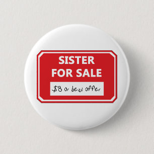 Schwester für Verkauf Button