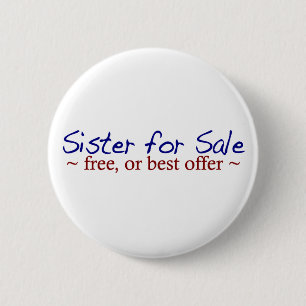 Schwester für Verkauf Button