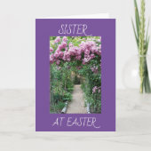 **SCHWESTER** GARTEN, VIELE LIEBE GLÜCKLICH OSTKAR KARTE (Vorderseite)