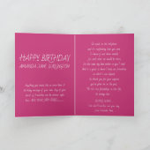 Schwester-Geburtstags-Karte Karte (Innenseite)