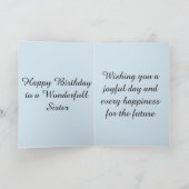 Schwester-Geburtstags-Karte Karte (Innenseite)