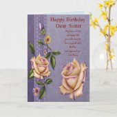 Schwester-Geburtstags-Karte Karte (Gelbe Blume)