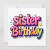 Schwester Geburtstags Regenbogen Blase Geschenk fü (Vorderseite)