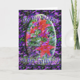 Schwester-Geburtstagskarte Karte