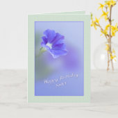 Schwester Geburtstagskarte mit Petunia Karte (Gelbe Blume)