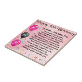 Schwester-Gedicht - 30. Geburtstags-Entwurf Fliese (Seite)