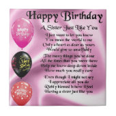 Schwester-Gedicht - alles- Gute zum Fliese (Vorderseite)