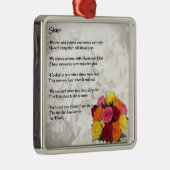 Schwester-Gedicht - Blumen Ornament Aus Metall (Rechts)