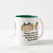 Schwester-Gedichtspaß-Kaffee-Tasse Zweifarbige Tasse (VorderseiteRechts)