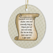 Schwester-Gedichtverzierung Keramikornament (Links)