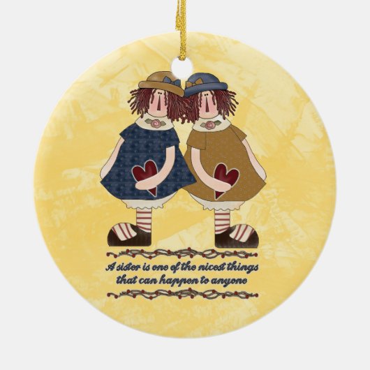 Schwester-Gefühl-Verzierung Keramikornament (Hinten)