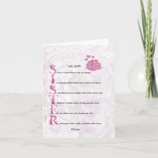 Schwester-Gefühlkarte Karte