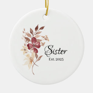 Schwester Geschätztes Jahr – Erreichte Schwester-M Keramik Ornament