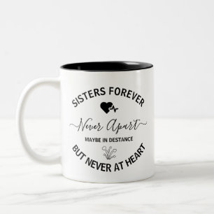 Schwester Geschenk Lange Distanz Schwester Geschen Zweifarbige Tasse
