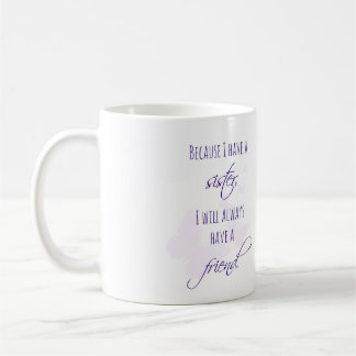 Schwester-Geschenk-Tasse mit Kaffeetasse