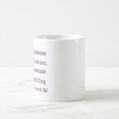 Schwester-Geschenk-Tasse mit Verwandlungstasse (Mittel)
