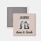 Schwester-Geschenkmagnet – Personalisiert mit Name Magnet (Vorderseite/Rückseite)
