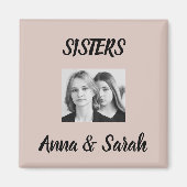Schwester-Geschenkmagnet – Personalisiert mit Name Magnet (Vorne)