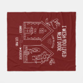 Schwester Gift Ich wünschte, Sie leben neben dem F Fleecedecke (Vorderseite (Horizontal))