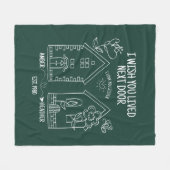 Schwester Gift Ich wünschte, Sie leben neben dem F Fleecedecke (Vorderseite (Horizontal))