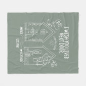 Schwester Gift Ich wünschte, Sie leben neben dem F Fleecedecke (Vorderseite (Horizontal))