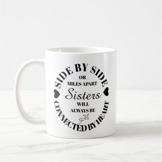 Schwester Gift, Schwester Tasse, Freundschaft Tass Kaffeetasse (Links)
