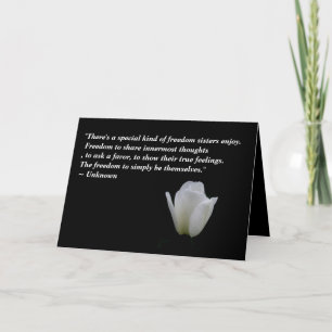 Schwester-Grußkarte Elegante Tulpe Karte