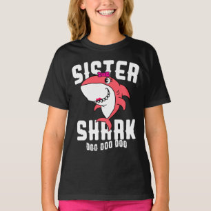 Schwester-Hai-Mädchen Geburtstag Halloween Weihnac T-Shirt