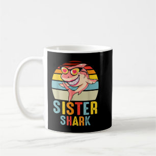 Schwester-Hai Vintage Retro-Hai-Liebhaber Mutterta Kaffeetasse