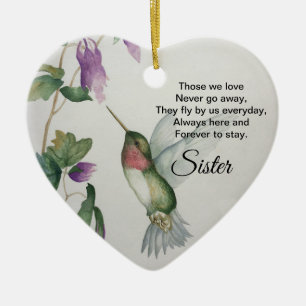 Schwester Heart Memorial Go Away Keramik Ornament