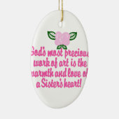 Schwester-Herz Keramik Ornament (Rechts)