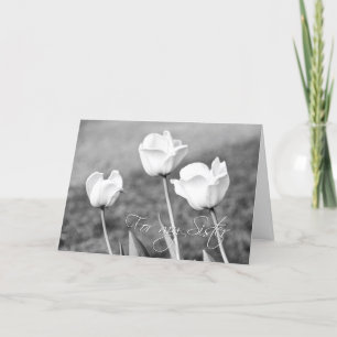 Schwester-Hochzeits-Gratulationskarte Blumen Karte