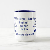 Schwester-humorvolle Tasse (Zentrum)