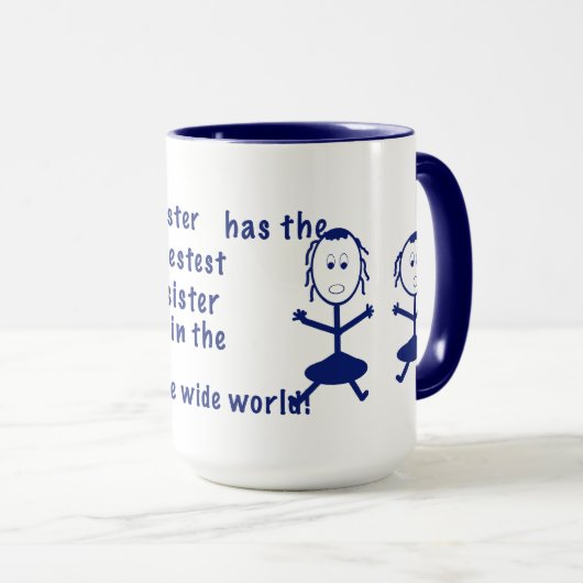 Schwester-humorvolle Tasse (VorderseiteRechts)