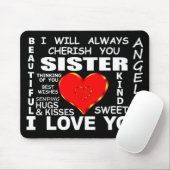 Schwester I Liebe You Mousepad (Mit Mouse)
