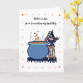 Schwester im Gesetz Funny Halloween Hexen Brew Karte (Gelbe Blume)