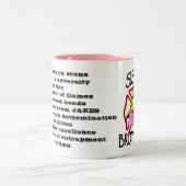 Schwester in der Bruderschafts-Tasse Zweifarbige Tasse (Mittel)