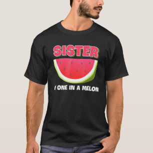 Schwester in einer Melonenfamilie, die Watermelo v T-Shirt