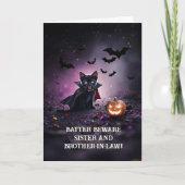 Schwester in Law Halloween Niedlich Karte (Vorderseite)