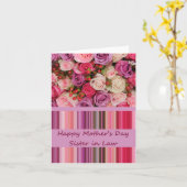 Schwester in Law Happy Mother's Day Rose Card Karte (Gelbe Blume)
