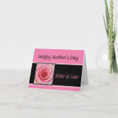 Schwester in Law Happy Mother's Day Rose Card Karte (Vorderseite)