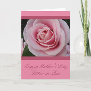 Schwester in Law Happy Mother's Day Rose Card Karte
