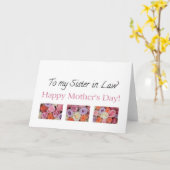 Schwester in Law Happy Mother's Day Rose Card Karte (Gelbe Blume)