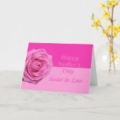 Schwester in Law Happy Mother's Day Rose Card Karte (Gelbe Blume)