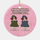 Schwester-Inspirationsverzierung Keramikornament (Hinten)